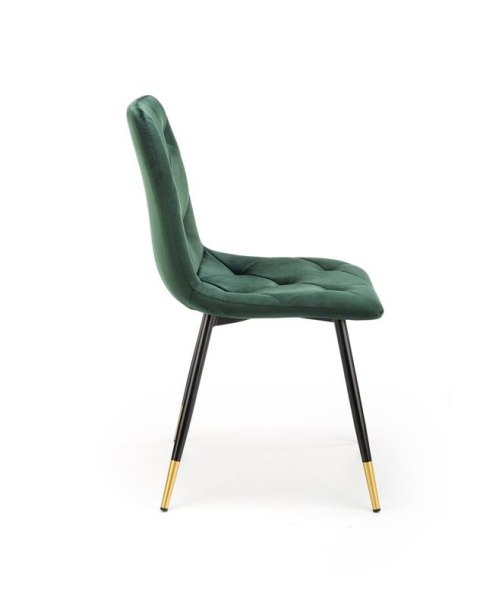 Halmar K438 krzesło ciemny zielony, materiał: tkanina velvet / stal malowana Halmar K438 krzesło ciemny zielony, materiał: tkanina velvet / stal malowana
