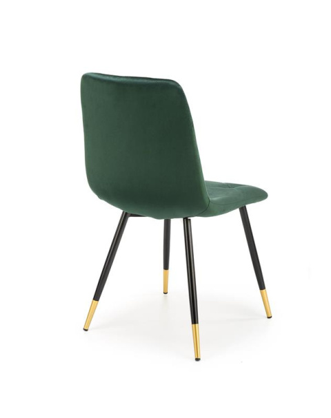 Halmar K438 krzesło ciemny zielony, materiał: tkanina velvet / stal malowana Halmar K438 krzesło ciemny zielony, materiał: tkanina velvet / stal malowana