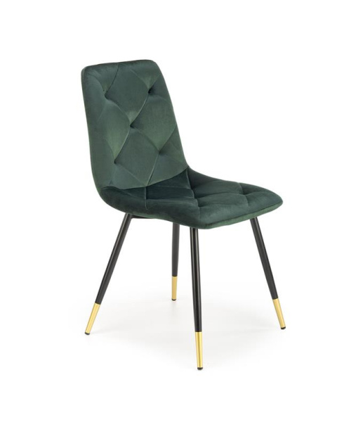 Halmar K438 krzesło ciemny zielony, materiał: tkanina velvet / stal malowana Halmar K438 krzesło ciemny zielony, materiał: tkanina velvet / stal malowana