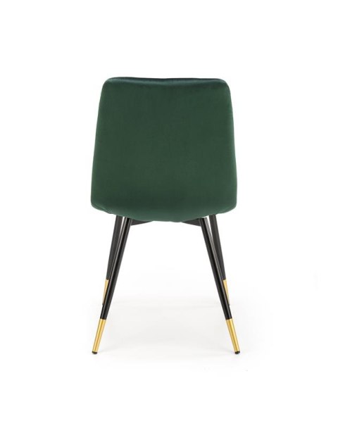 Halmar K438 krzesło ciemny zielony, materiał: tkanina velvet / stal malowana Halmar K438 krzesło ciemny zielony, materiał: tkanina velvet / stal malowana