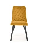 Halmar K450 krzesło musztardowy, materiał: tkanina velvet / stal Halmar K450 krzesło musztardowy, materiał: tkanina velvet / stal