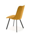Halmar K450 krzesło musztardowy, materiał: tkanina velvet / stal Halmar K450 krzesło musztardowy, materiał: tkanina velvet / stal