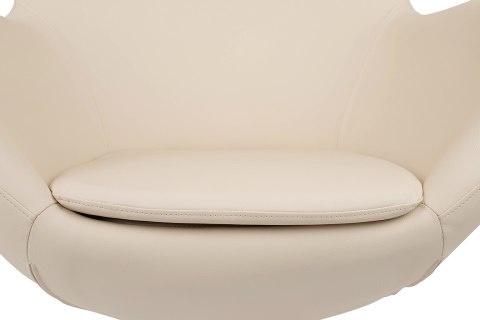 King Home Fotel EGG SZEROKI PU beżowy ekoskóra podstawa stal polerowana obrotowy bujany funkcja bujania King Home Fotel EGG SZEROKI PU beżowy ekoskóra podstawa stal polerowana obrotowy bujany funkcja bujania