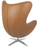 King Home Fotel EGG SZEROKI PU brązowy ekoskóra podstawa stal polerowan obrotowy bujany funkcja bujania King Home Fotel EGG SZEROKI PU brązowy ekoskóra podstawa stal polerowan obrotowy bujany funkcja bujania