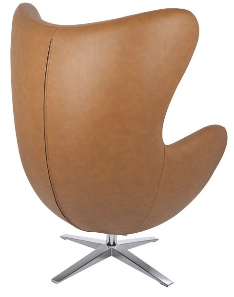 King Home Fotel EGG SZEROKI PU brązowy ekoskóra podstawa stal polerowan obrotowy bujany funkcja bujania King Home Fotel EGG SZEROKI PU brązowy ekoskóra podstawa stal polerowan obrotowy bujany funkcja bujania