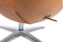 King Home Fotel EGG SZEROKI PU brązowy ekoskóra podstawa stal polerowan obrotowy bujany funkcja bujania King Home Fotel EGG SZEROKI PU brązowy ekoskóra podstawa stal polerowan obrotowy bujany funkcja bujania