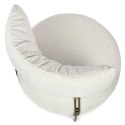 King Home Fotel LOW TEDDY biały tapicerka tkanina teddy podstawa metal lakierowany brązowy wygodny i przytulny King Home Fotel LOW TEDDY biały tapicerka tkanina teddy podstawa metal lakierowany brązowy wygodny i przytulny