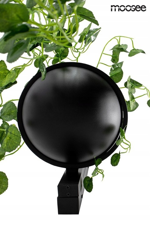 Moosee MOOSEE Kinkiet lampa ścienna LED PLANT WALL czarna metal klosz szklany biały na dole stelaża doniczka Moosee MOOSEE Kinkiet lampa ścienna LED PLANT WALL czarna metal klosz szklany biały na dole stelaża doniczka
