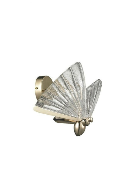 KINKIET LAMPA ŚCIENNA LED BUTTERFLY M złota aluminium transparentne skrzydła szkło kryształowe - MOTYL Moosee MOOSEE KINKIET LAMPA ŚCIENNA LED BUTTERFLY M złota aluminium transparentne skrzydła szkło kryształowe - MOTYL Moosee MOOSEE