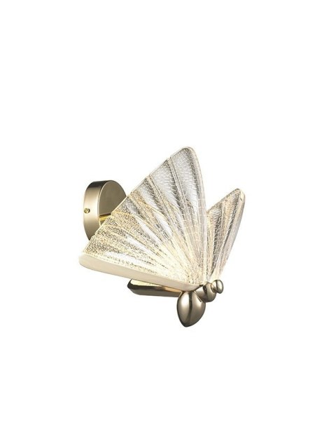 KINKIET LAMPA ŚCIENNA MOTYL LED BUTTERFLY S złota aluminium SZKŁO KRYSZTAŁOWE TRANSPARENTNY - Moosee MOOSEE KINKIET LAMPA ŚCIENNA MOTYL LED BUTTERFLY S złota aluminium SZKŁO KRYSZTAŁOWE TRANSPARENTNY - Moosee MOOSEE