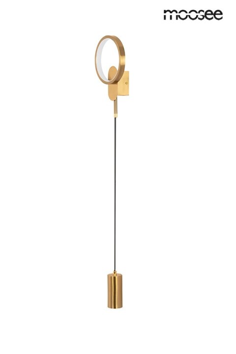 LAMPA ŚCIENNA KINKIET LED + E27 COMO metal ZŁOTA Moosee MOOSEE górny klosz posiada wbudowane źródło światła LED LAMPA ŚCIENNA KINKIET LED + E27 COMO metal ZŁOTA Moosee MOOSEE górny klosz posiada wbudowane źródło światła LED