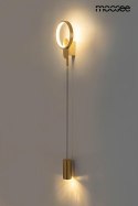 LAMPA ŚCIENNA KINKIET LED + E27 COMO metal ZŁOTA Moosee MOOSEE górny klosz posiada wbudowane źródło światła LED LAMPA ŚCIENNA KINKIET LED + E27 COMO metal ZŁOTA Moosee MOOSEE górny klosz posiada wbudowane źródło światła LED