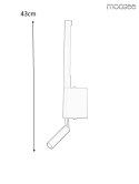 Moosee MOOSEE Kinkiet lampa ścienna LED PERISCOPE czarna metal akryl oświetlenie stałe + ruchomy reflektor Moosee MOOSEE Kinkiet lampa ścienna LED PERISCOPE czarna metal akryl oświetlenie stałe + ruchomy reflektor