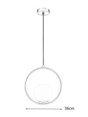 Moosee MOOSEE lampa wisząca AURELIA 30 złota metal kulisty klosz z mlecznego szkła E14