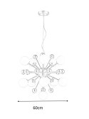 Moosee MOOSEE lampa wisząca AURELIA złota metalowa 11xG9 szklane klosze - kule mleczny Moosee MOOSEE lampa wisząca AURELIA złota metalowa 11xG9 szklane klosze - kule mleczny