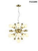 Moosee MOOSEE lampa wisząca AURELIA złota metalowa 11xG9 szklane klosze - kule mleczny Moosee MOOSEE lampa wisząca AURELIA złota metalowa 11xG9 szklane klosze - kule mleczny