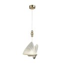 Moosee MOOSEE lampa wisząca LED BUTTERFLY S złota metal skrzydła szkło kryształowe transparentny - motyl Moosee MOOSEE lampa wisząca LED BUTTERFLY S złota metal skrzydła szkło kryształowe transparentny - motyl
