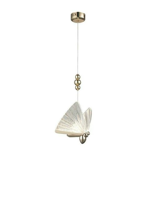Moosee MOOSEE lampa wisząca LED BUTTERFLY S złota metal skrzydła szkło kryształowe transparentny - motyl Moosee MOOSEE lampa wisząca LED BUTTERFLY S złota metal skrzydła szkło kryształowe transparentny - motyl