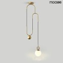 LAMPA WISZĄCA LIFT Moosee MOOSEE ZŁOTA metal klosz szklany MLECZNY kształt kuli 1xE27 LAMPA WISZĄCA LIFT Moosee MOOSEE ZŁOTA metal klosz szklany MLECZNY kształt kuli 1xE27
