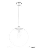 Moosee MOOSEE lampa wisząca SANDRA 35 czarna metal okrągły klosz szklany transparentny 1xE27 Moosee MOOSEE lampa wisząca SANDRA 35 czarna metal okrągły klosz szklany transparentny 1xE27