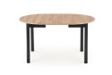HALMAR stół RINGO okrągły kolor blat dąb artisan płyta meblowa okleinowana, nogi - czarny MDF okleinowany (102-142x102x76 cm) HALMAR stół RINGO okrągły kolor blat dąb artisan płyta meblowa okleinowana, nogi - czarny MDF okleinowany (102-142x102x76 cm)