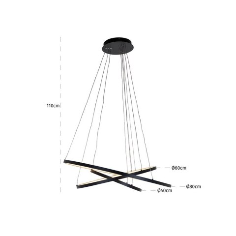 Richmond Interiors RICHMOND lampa wisząca AMIRA czarna Richmond Interiors RICHMOND lampa wisząca AMIRA czarna