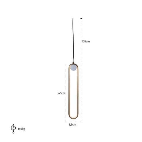 LAMPA WISZĄCA LED MAVEY ZŁOTA ALUMINIUM Richmond Interiors RICHMOND REGULACJA NATĘŻENIA ŚWIATŁA LAMPA WISZĄCA LED MAVEY ZŁOTA ALUMINIUM Richmond Interiors RICHMOND REGULACJA NATĘŻENIA ŚWIATŁA
