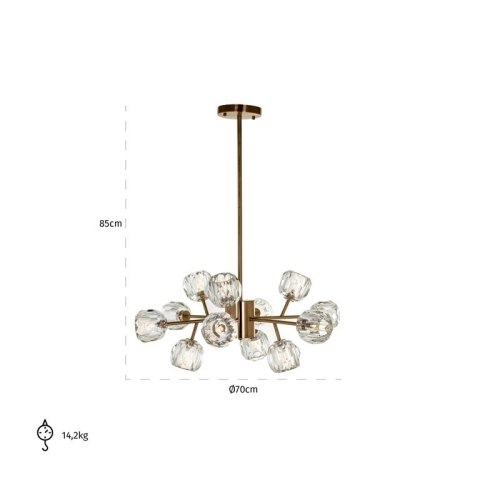 Richmond Interiors RICHMOND lampa wisząca QUINTY złota Richmond Interiors RICHMOND lampa wisząca QUINTY złota