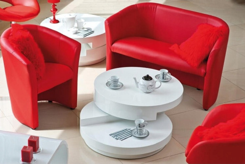 SIGNAL SOFA KANAPA TM-2 TAPICEROWANA CZERWONA EKOSKÓRA / WENGE DWUOSOBOWA SIGNAL SOFA KANAPA TM-2 TAPICEROWANA CZERWONA EKOSKÓRA / WENGE DWUOSOBOWA