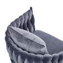 Halmar AVATAR 2 fotel wypoczynkowy popielaty/ czarny, materiał: tkanina - velvet / stal Halmar AVATAR 2 fotel wypoczynkowy popielaty/ czarny, materiał: tkanina - velvet / stal