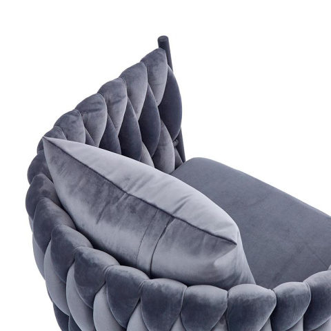 Halmar AVATAR 2 fotel wypoczynkowy popielaty/ czarny, materiał: tkanina - velvet / stal Halmar AVATAR 2 fotel wypoczynkowy popielaty/ czarny, materiał: tkanina - velvet / stal