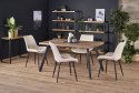 STÓŁ PROSTOKĄTNY ROZKŁADANY BERLIN 140-180 cm HALMAR blat MDF laminowany - ORZECH MIODOWY stelaż stal malowana - CZARNY STÓŁ PROSTOKĄTNY ROZKŁADANY BERLIN 140-180 cm HALMAR blat MDF laminowany - ORZECH MIODOWY stelaż stal malowana - CZARNY