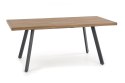 STÓŁ PROSTOKĄTNY ROZKŁADANY BERLIN 140-180 cm HALMAR blat MDF laminowany - ORZECH MIODOWY stelaż stal malowana - CZARNY STÓŁ PROSTOKĄTNY ROZKŁADANY BERLIN 140-180 cm HALMAR blat MDF laminowany - ORZECH MIODOWY stelaż stal malowana - CZARNY