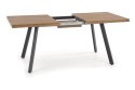STÓŁ PROSTOKĄTNY ROZKŁADANY BERLIN 140-180 cm HALMAR blat MDF laminowany - ORZECH MIODOWY stelaż stal malowana - CZARNY STÓŁ PROSTOKĄTNY ROZKŁADANY BERLIN 140-180 cm HALMAR blat MDF laminowany - ORZECH MIODOWY stelaż stal malowana - CZARNY