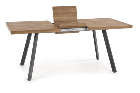 STÓŁ PROSTOKĄTNY ROZKŁADANY BERLIN 140-180 cm HALMAR blat MDF laminowany - ORZECH MIODOWY stelaż stal malowana - CZARNY STÓŁ PROSTOKĄTNY ROZKŁADANY BERLIN 140-180 cm HALMAR blat MDF laminowany - ORZECH MIODOWY stelaż stal malowana - CZARNY