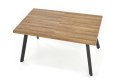 STÓŁ PROSTOKĄTNY ROZKŁADANY BERLIN 140-180 cm HALMAR blat MDF laminowany - ORZECH MIODOWY stelaż stal malowana - CZARNY STÓŁ PROSTOKĄTNY ROZKŁADANY BERLIN 140-180 cm HALMAR blat MDF laminowany - ORZECH MIODOWY stelaż stal malowana - CZARNY