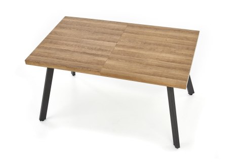 STÓŁ PROSTOKĄTNY ROZKŁADANY BERLIN 140-180 cm HALMAR blat MDF laminowany - ORZECH MIODOWY stelaż stal malowana - CZARNY STÓŁ PROSTOKĄTNY ROZKŁADANY BERLIN 140-180 cm HALMAR blat MDF laminowany - ORZECH MIODOWY stelaż stal malowana - CZARNY