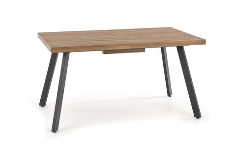 STÓŁ PROSTOKĄTNY ROZKŁADANY BERLIN 140-180 cm HALMAR blat MDF laminowany - ORZECH MIODOWY stelaż stal malowana - CZARNY STÓŁ PROSTOKĄTNY ROZKŁADANY BERLIN 140-180 cm HALMAR blat MDF laminowany - ORZECH MIODOWY stelaż stal malowana - CZARNY