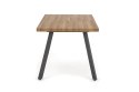 STÓŁ PROSTOKĄTNY ROZKŁADANY BERLIN 140-180 cm HALMAR blat MDF laminowany - ORZECH MIODOWY stelaż stal malowana - CZARNY STÓŁ PROSTOKĄTNY ROZKŁADANY BERLIN 140-180 cm HALMAR blat MDF laminowany - ORZECH MIODOWY stelaż stal malowana - CZARNY