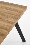 STÓŁ PROSTOKĄTNY ROZKŁADANY BERLIN 140-180 cm HALMAR blat MDF laminowany - ORZECH MIODOWY stelaż stal malowana - CZARNY STÓŁ PROSTOKĄTNY ROZKŁADANY BERLIN 140-180 cm HALMAR blat MDF laminowany - ORZECH MIODOWY stelaż stal malowana - CZARNY