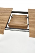 STÓŁ PROSTOKĄTNY ROZKŁADANY BERLIN 140-180 cm HALMAR blat MDF laminowany - ORZECH MIODOWY stelaż stal malowana - CZARNY STÓŁ PROSTOKĄTNY ROZKŁADANY BERLIN 140-180 cm HALMAR blat MDF laminowany - ORZECH MIODOWY stelaż stal malowana - CZARNY