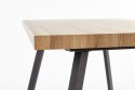 STÓŁ PROSTOKĄTNY ROZKŁADANY BERLIN 140-180 cm HALMAR blat MDF laminowany - ORZECH MIODOWY stelaż stal malowana - CZARNY STÓŁ PROSTOKĄTNY ROZKŁADANY BERLIN 140-180 cm HALMAR blat MDF laminowany - ORZECH MIODOWY stelaż stal malowana - CZARNY