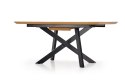 HALMAR stół CAPITAL 160-200 cm prostokątny rozkładany MDF okleinowany dąb złoty / czarny stal malowana proszkowo HALMAR stół CAPITAL 160-200 cm prostokątny rozkładany MDF okleinowany dąb złoty / czarny stal malowana proszkowo