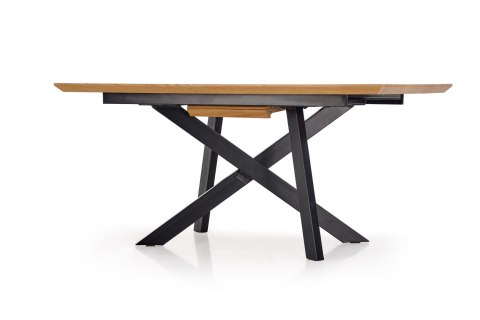 HALMAR stół CAPITAL 160-200 cm prostokątny rozkładany MDF okleinowany dąb złoty / czarny stal malowana proszkowo HALMAR stół CAPITAL 160-200 cm prostokątny rozkładany MDF okleinowany dąb złoty / czarny stal malowana proszkowo