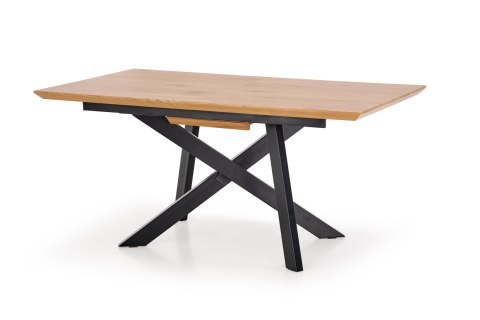 HALMAR stół CAPITAL 160-200 cm prostokątny rozkładany MDF okleinowany dąb złoty / czarny stal malowana proszkowo HALMAR stół CAPITAL 160-200 cm prostokątny rozkładany MDF okleinowany dąb złoty / czarny stal malowana proszkowo