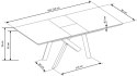 HALMAR stół CAPITAL 160-200 cm prostokątny rozkładany MDF okleinowany dąb złoty / czarny stal malowana proszkowo HALMAR stół CAPITAL 160-200 cm prostokątny rozkładany MDF okleinowany dąb złoty / czarny stal malowana proszkowo