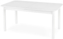HALMAR stół FLORIAN do jadalni rozkładany blat - biały, nogi - biały - prostokątny - płyta meblowa okleinowana / MDF okleinowany