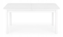 HALMAR stół FLORIAN do jadalni rozkładany blat - biały, nogi - biały - prostokątny - płyta meblowa okleinowana / MDF okleinowany
