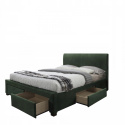 Halmar łóżko MODENA 3 z szufladami 160x200 tapicerowane ciemny zielony velvet z zagłówkiem ze stelażem Halmar łóżko MODENA 3 z szufladami 160x200 tapicerowane ciemny zielony velvet z zagłówkiem ze stelażem