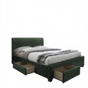 Halmar łóżko MODENA 3 z szufladami 160x200 tapicerowane ciemny zielony velvet z zagłówkiem ze stelażem Halmar łóżko MODENA 3 z szufladami 160x200 tapicerowane ciemny zielony velvet z zagłówkiem ze stelażem